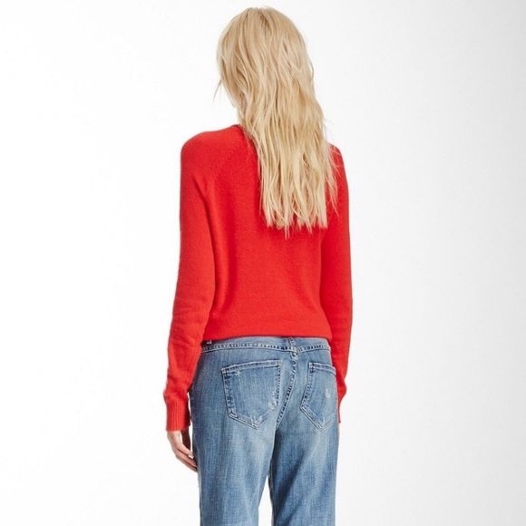 Wildfox Sequined Shopping Is My Cardio Sweater Red - Picture 3 of 4